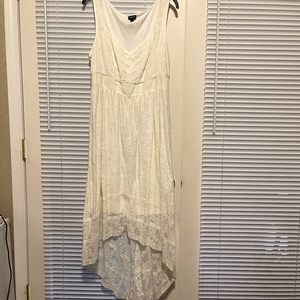 Torrid off white lace hi lo dress